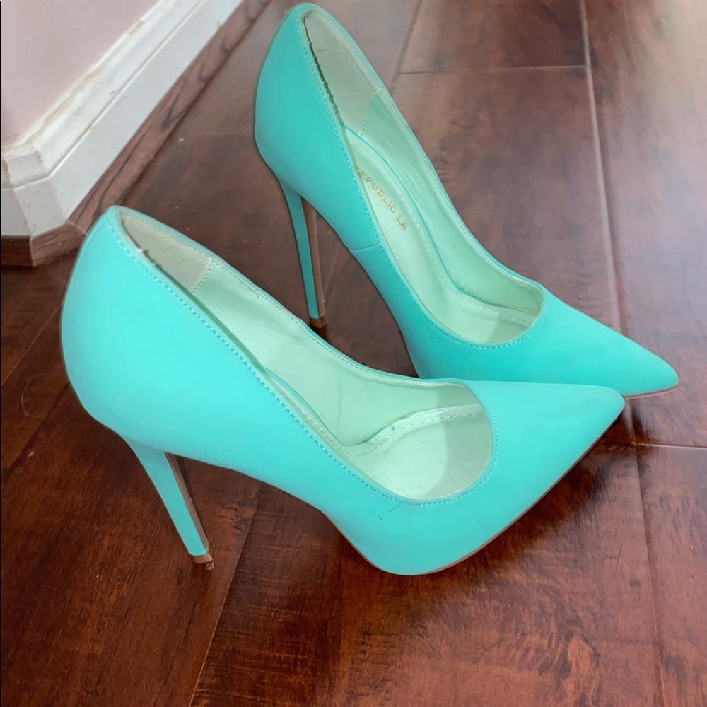 Turquoise heels